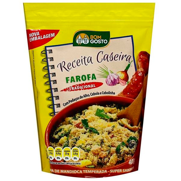 FAROFA PRONTA RECEITA CASEIRA  BOM GOSTO PCT 300g TRADICIONAL