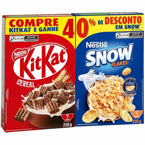 KIT CEREAL KIT KAT 210G + SNOW FLAKES 230G NESTLE