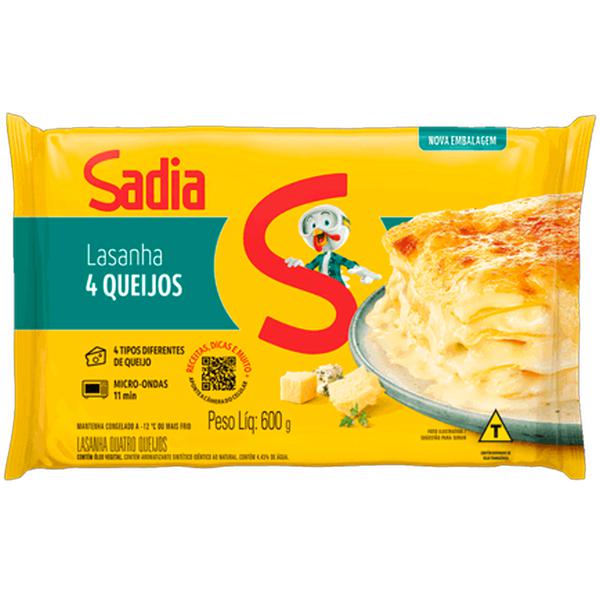 LASANHA PRONTA CG SADIA CX 600g 4 QUEIJOS