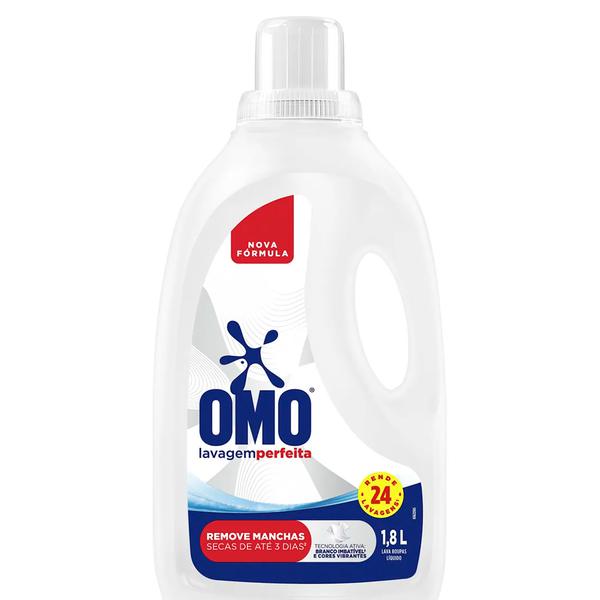 LAVA ROUPA LIQ OMO FRASCO 1800ml LAVAGEM PERFEITA