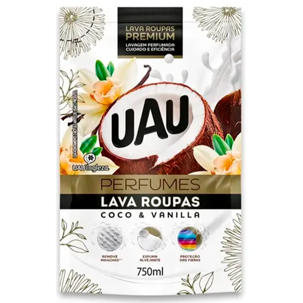 LAVA ROUPA LIQ  UAU SACHE 800ml COCO