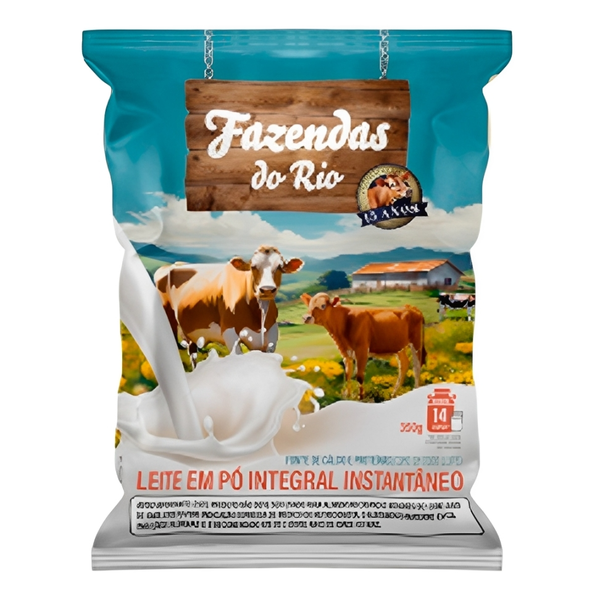 LEITE PO INSTANTANEO INTEGRAL FAZENDAS DO RIO SACHE 350g