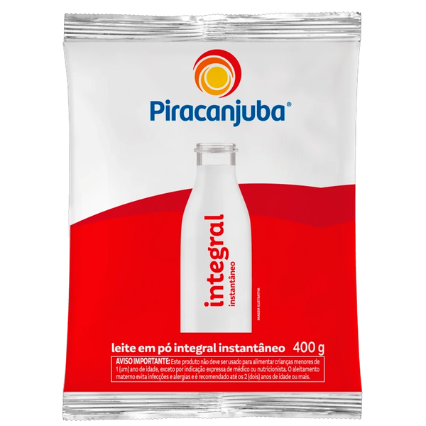 LEITE PO INSTANTANEO INTEGRAL PIRACANJUBA SACHE 400g