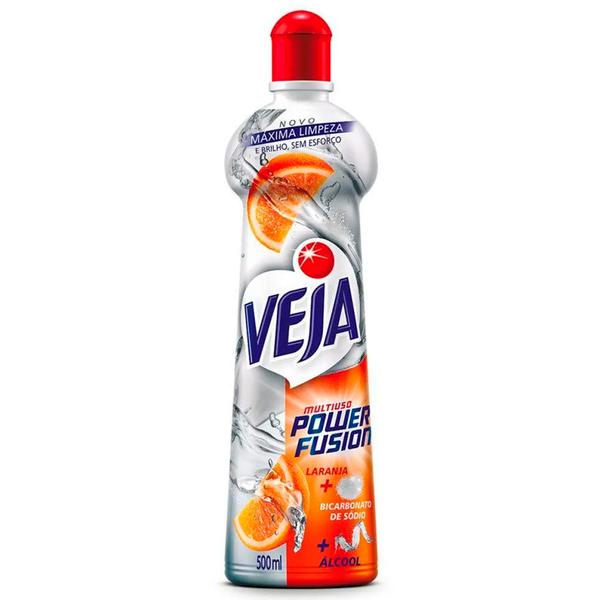LIMPADOR MULTI USO SQZ POWER FUSION VEJA FRASCO 500ml LARANJA
