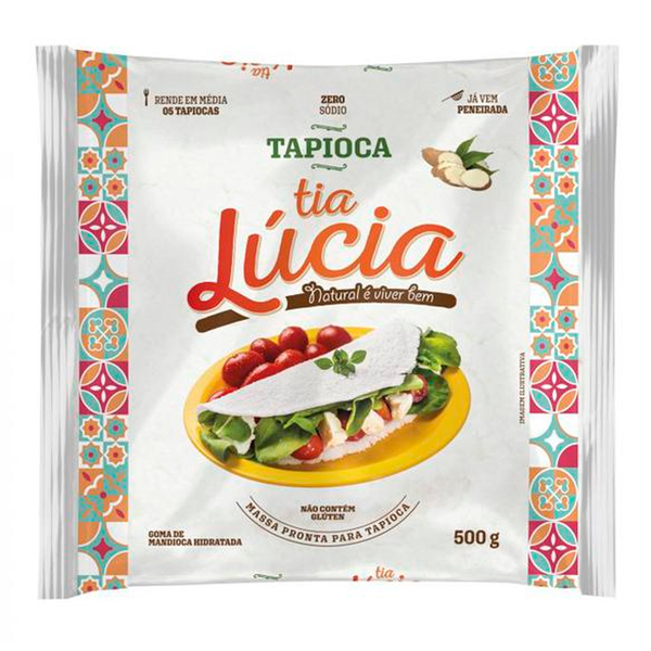 MASSA TAPIOCA PRONTA TRADICIONAL TIA LUCIA  PCT 500g