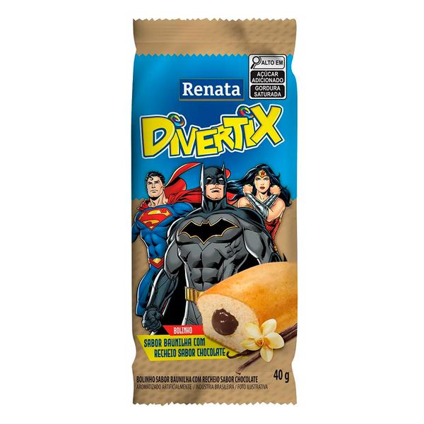 MINI BOLO IND DIVERTIX  RENATA PCT 40g BAUNILHA CHOCOLATE