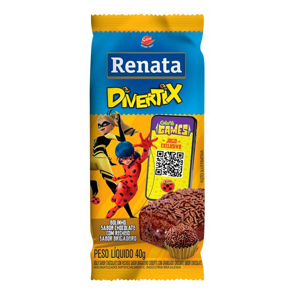 MINI BOLO IND DIVERTIX RENATA PCT 40g CHOCOLATE CHOCOLATE