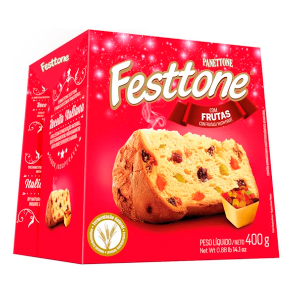 PANETONE  FESTTONE CX 400g FRUTAS