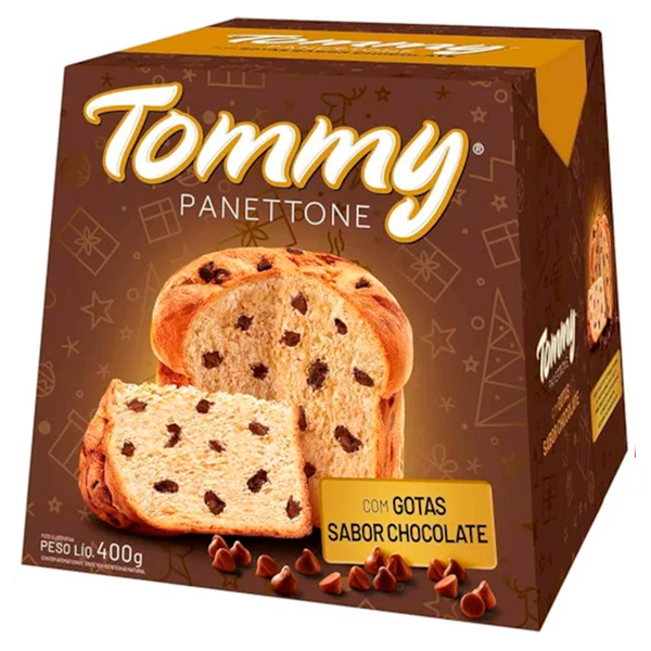 PANETONE IND  TOMMY CX 400g CHOCOLATE