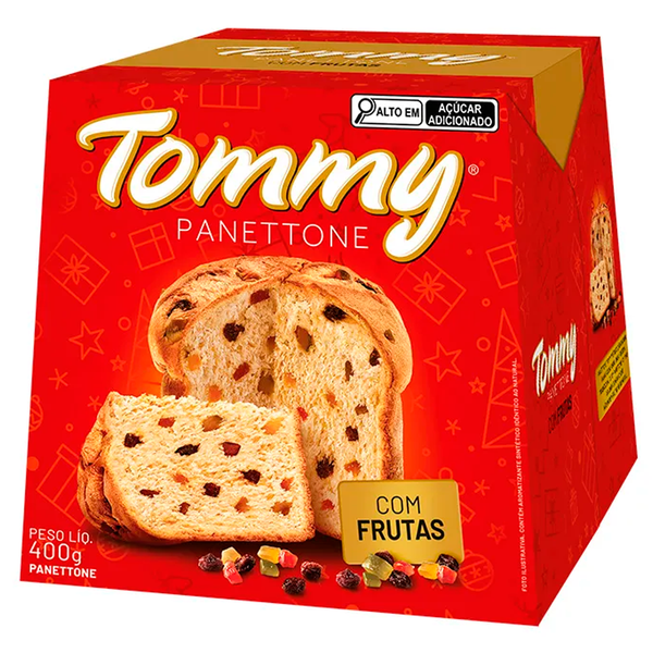 PANETONE IND  TOMMY CX 400g FRUTAS