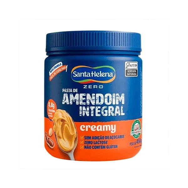 PASTA AMENDOIM INTEGRAL ZERO SANTA HELENA  POTE 600g CREAMY