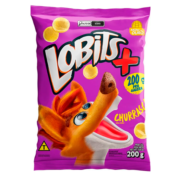 SALGADINHO MILHO LOBITS PCT 200g CHURRASCO