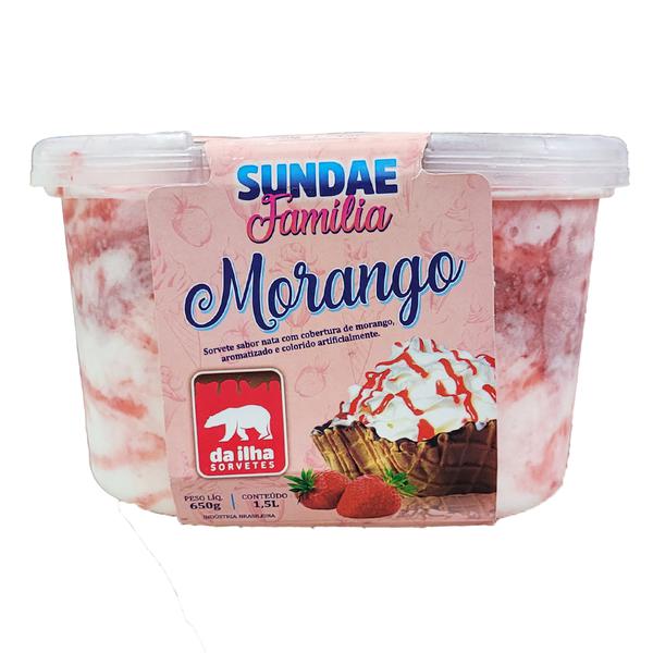 SORVETE CG SUNDAE FAMILIA  DA ILHA POTE 1500ml MORANGO