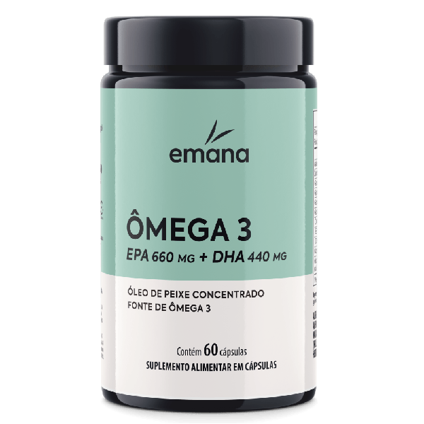 SUPLEMENTO ALIMENTAR EM CAPSULAS OMEGA3 EMANA POTE 660ml