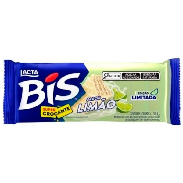 WAFER COB CHOCOLATE BIS LACTA CX 100g LIMAO 100,8G