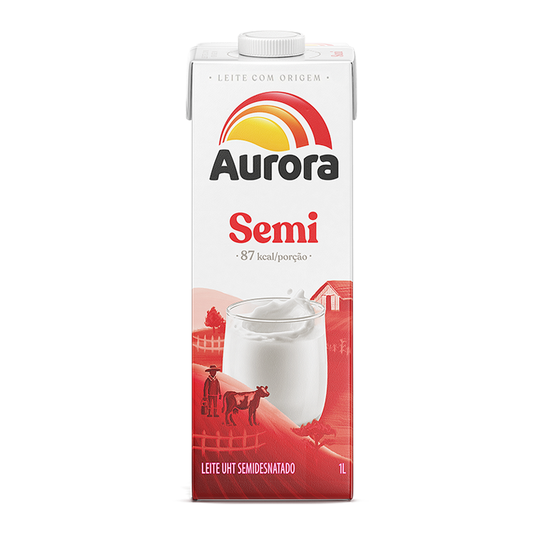 Leite UHT Aurora 1L Semidesnatado 
