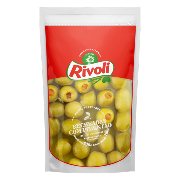 AZEITONA VRD RIVOLI 180G RECHEADA PIMENTAO