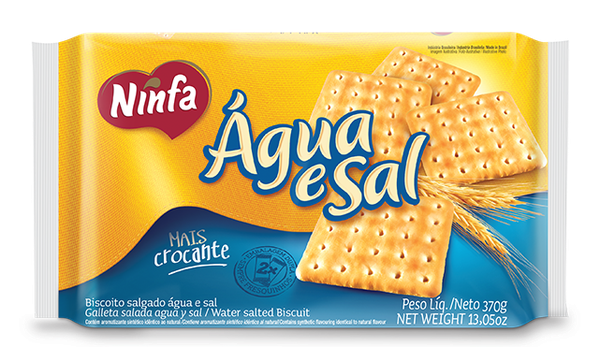 Biscoito NINFA 370G AGUA E SAL