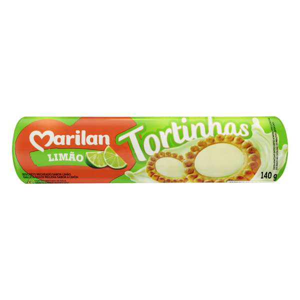 Biscoito Recheado Marilan Tortinha 140g Limão