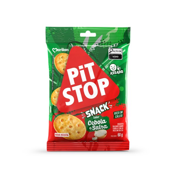 Biscoito Pit Stop Petiscos 60g Cebola e Salsa