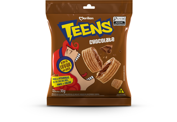 Biscoito Recheado Marilan Teens 30g Chocolate