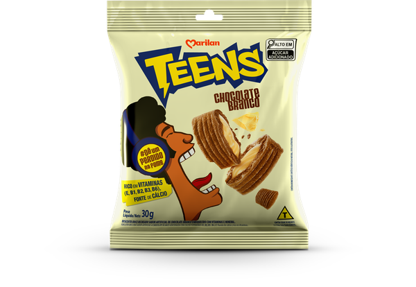 Biscoito Recheado Marilan Teens 30g Chocolate Branco