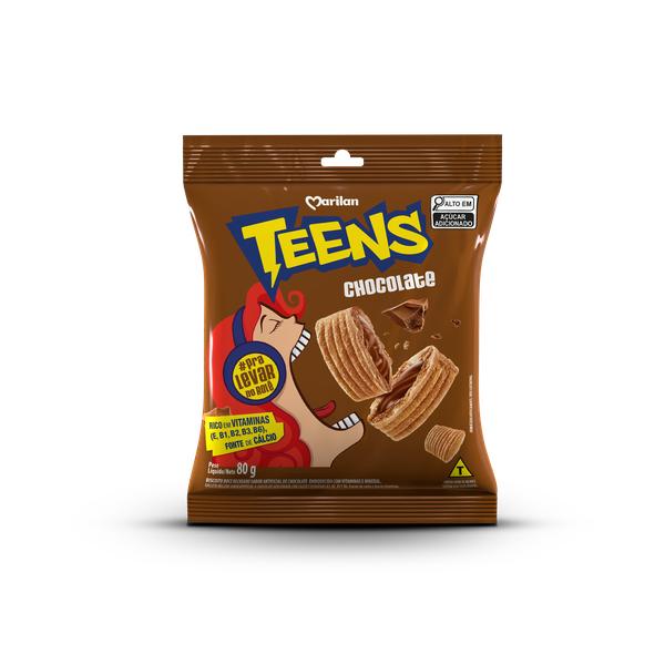 Biscoito Recheado Marilan Teens 80g Chocolate