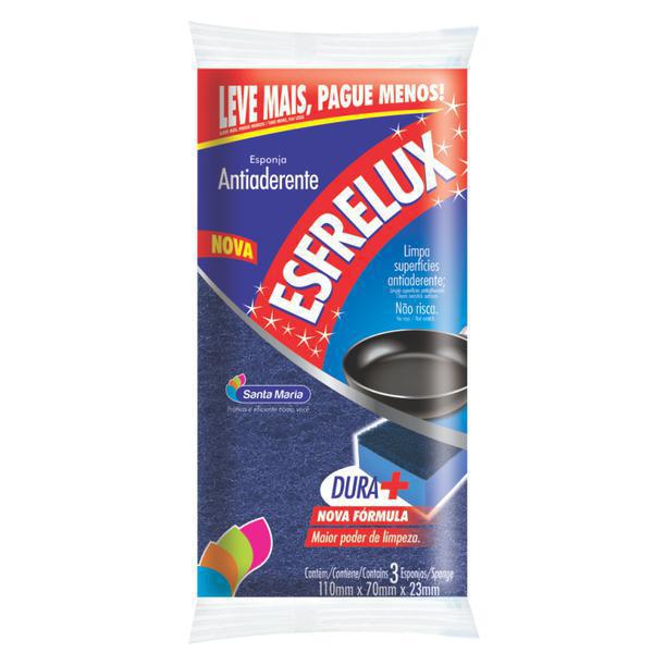 Esponja Santa Maria Esfrelux Aazul - Com 03 unidades