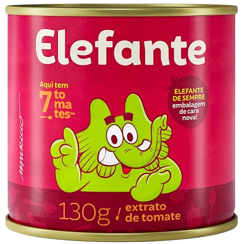 Extrato de Tomate Elefante Lata Tradicional 130g