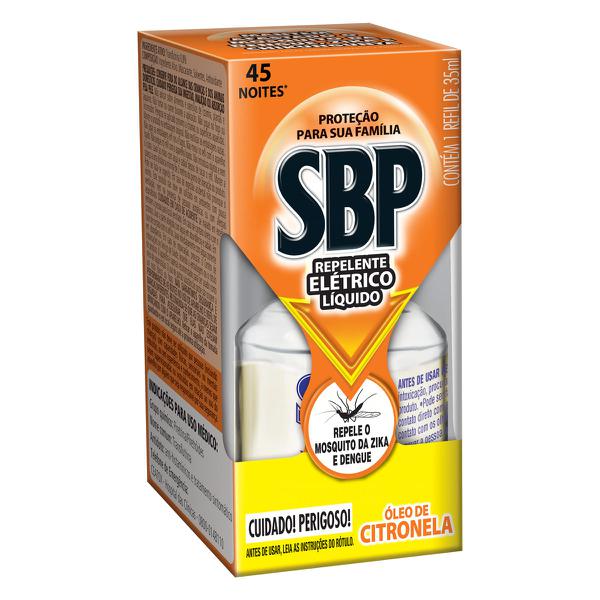 Inseticida SBP ELET LIQ 45NOITES RF 35ml CITRONELA