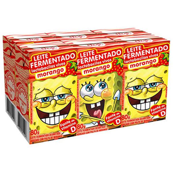 Leite Fermentado Elege Bob Esponja 480g Morango