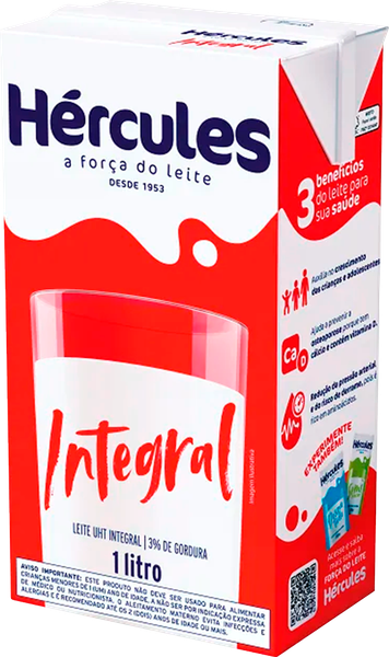 Leite Hércules UHT TP 1L Integral