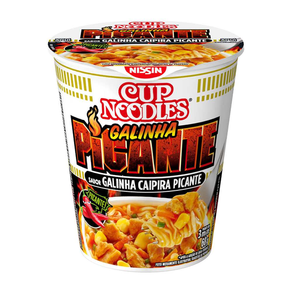 Macarrão Instantâneo Nissin Cup Noodles 68g Galinha Caipira Picante