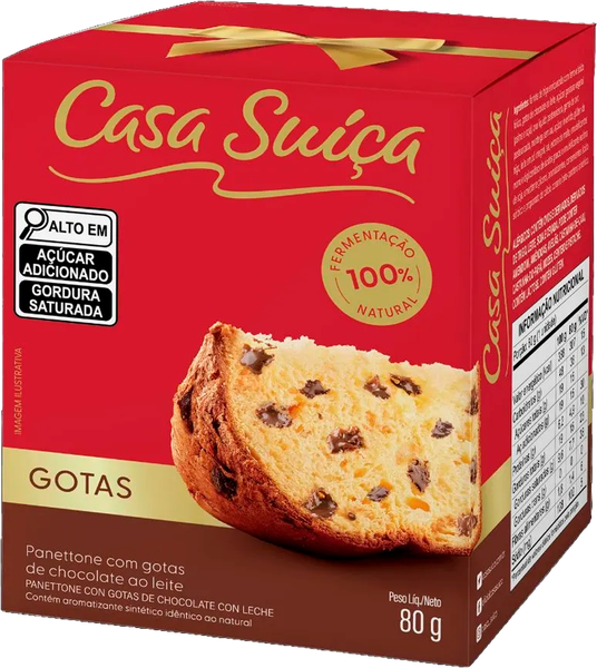 Panetone Mini Casa Suíça 80g Gotas