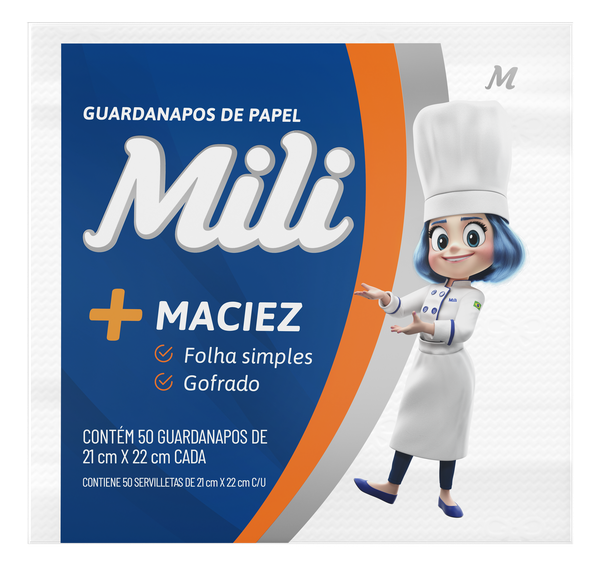 Papel Mili Simples 21x22 Pacote 50 Unidades
