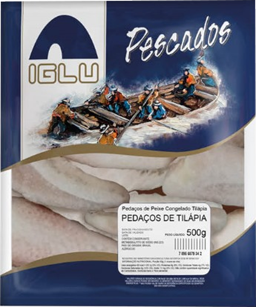 Peixe Tilápia Iglu Pedaço Pacote 500g