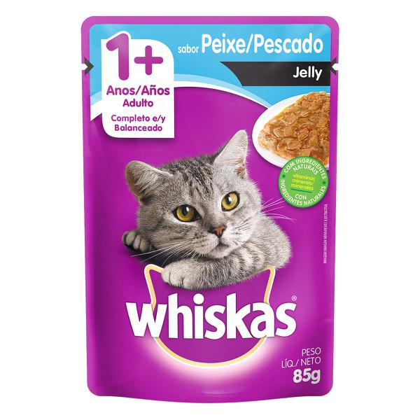 Ração Whiskas Sachê Adultos 85g Peixe Jelly