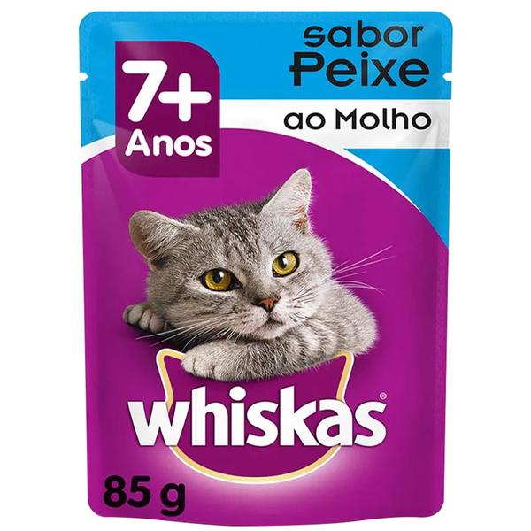 Ração Whiskas Sachê Sênior 85g Peixe