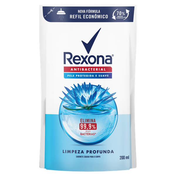 Sabonete Liquido REXONA ANTIB 200ML RF LIMP PROF ECO