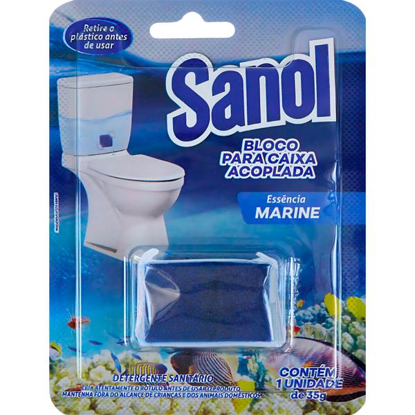 BLOCO PARA CAIXA ACOPLADA SANOL 35G MARINE