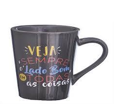 CANECA PORCELANAS LU 210ML PRETA DECORADA