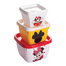 CJ CONECTS PLASUTIL POTE QUADR C 3 PCS MINNIE  140  270  470 ML