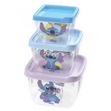 CJ CONECTS PLASUTIL POTE QUADR C 3 PCS STITCH  140  270  470 ML