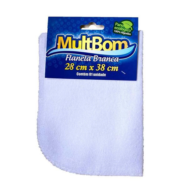 FLANELA MULTBOM BRANCA PEQ 28X38CM