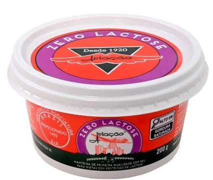 MANTEIGA AVIACAO PT 200G C/SAL ZERO LACTOSE
