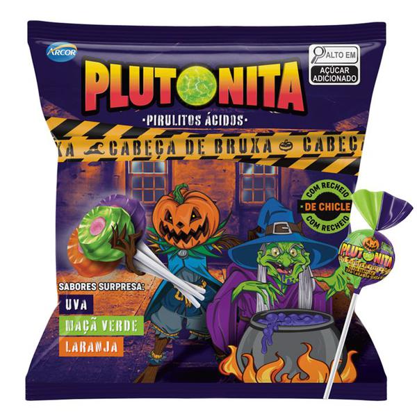PIRULITO ARCOR PLUTONITA 500G CABECA BRUXA