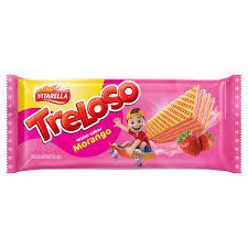 BISCOITO WAFER TRELOSO MORANGO 80G PROMO