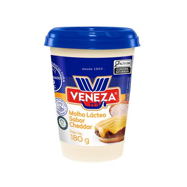 MOLHO LACTEO SABOR CHEDDAR VENEZZA 180G CX12