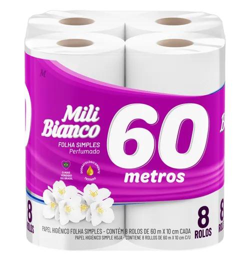 PAPEL HIG MILI BIANCO PERFUMADO 60MTS C/4 
