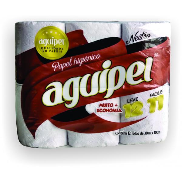 PAPEL HIGIENICO AGUIPEL NEUTRO 12 ROLOS 30M